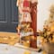 Glitzhome® 36.25" Wooden Scarecrow Family Porch Décor with Lighted Wreath & Timer